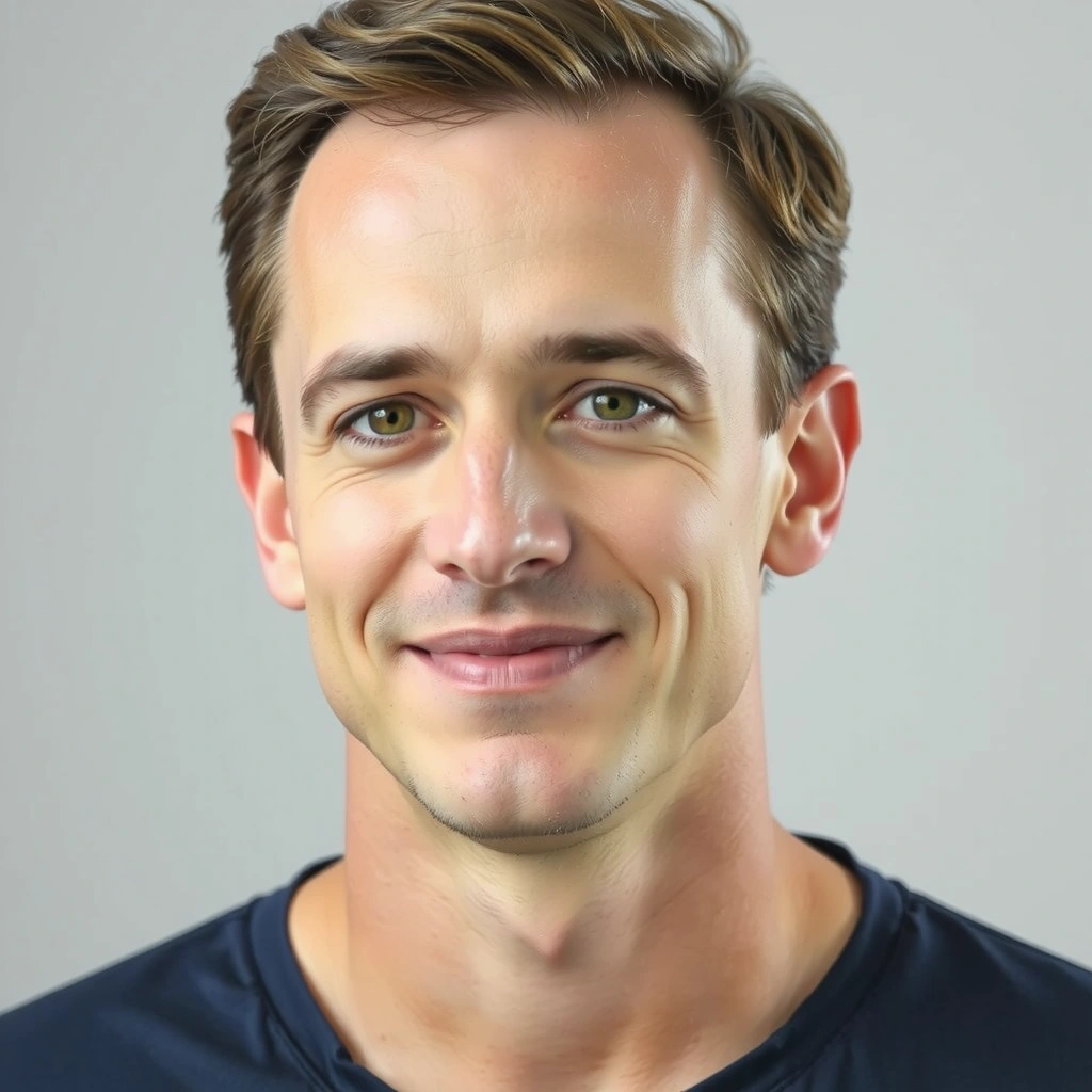 Porträt eines Mannes, der seine Vitalität durch Ernährung verbessert hat